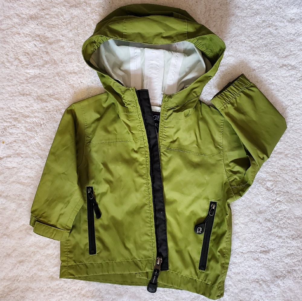 Rugged Bear Baby Olive Windbreaker